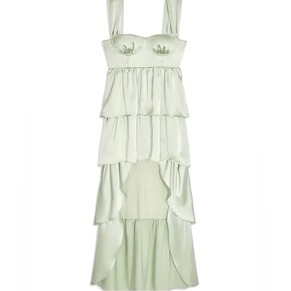WeWoreWhat green high low dress